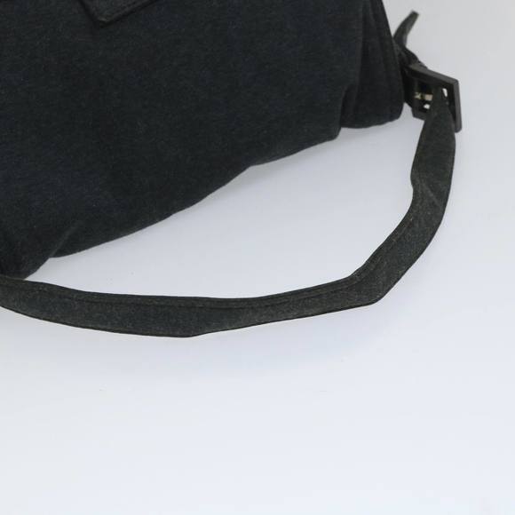 FENDI Mamma Baguette Shoulder Bag Cotton Gray 2305 26325 008 Auth ep2054 - Picture 7 of 16